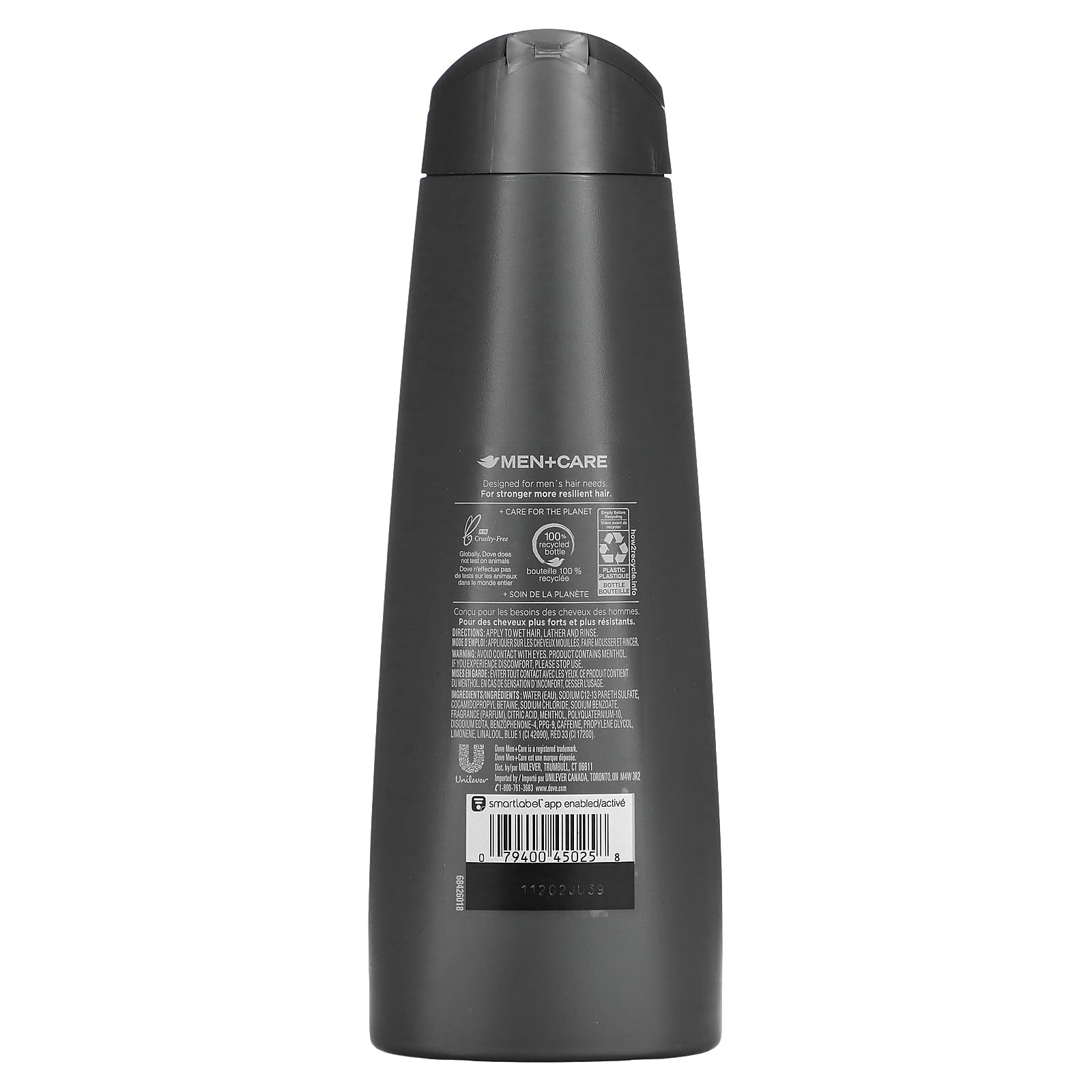 Dove Men+Care Fortifying Shampoo – Cooling Relief with Icy Menthol – 12 oz Bottle (355 mL)