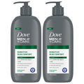 Dove Men+Care Hand & Body Lotion Value Pack – Sensitive Skin Calming Formula with Shea Butter & Aloe, 2 x 13.5 fl oz