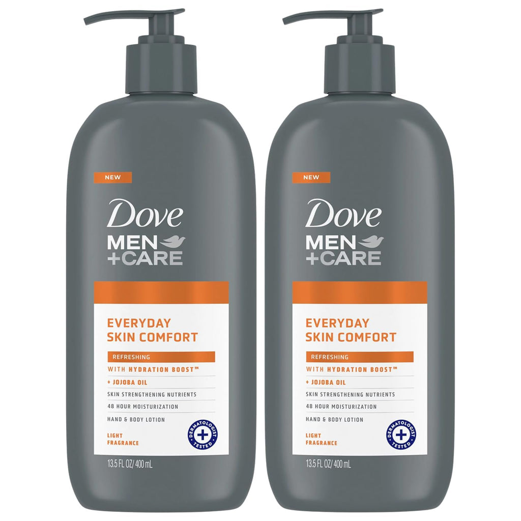 Dove Men+Care Hand & Body Lotion – Everyday Comfort Pack (2 x 13.5 fl oz)
