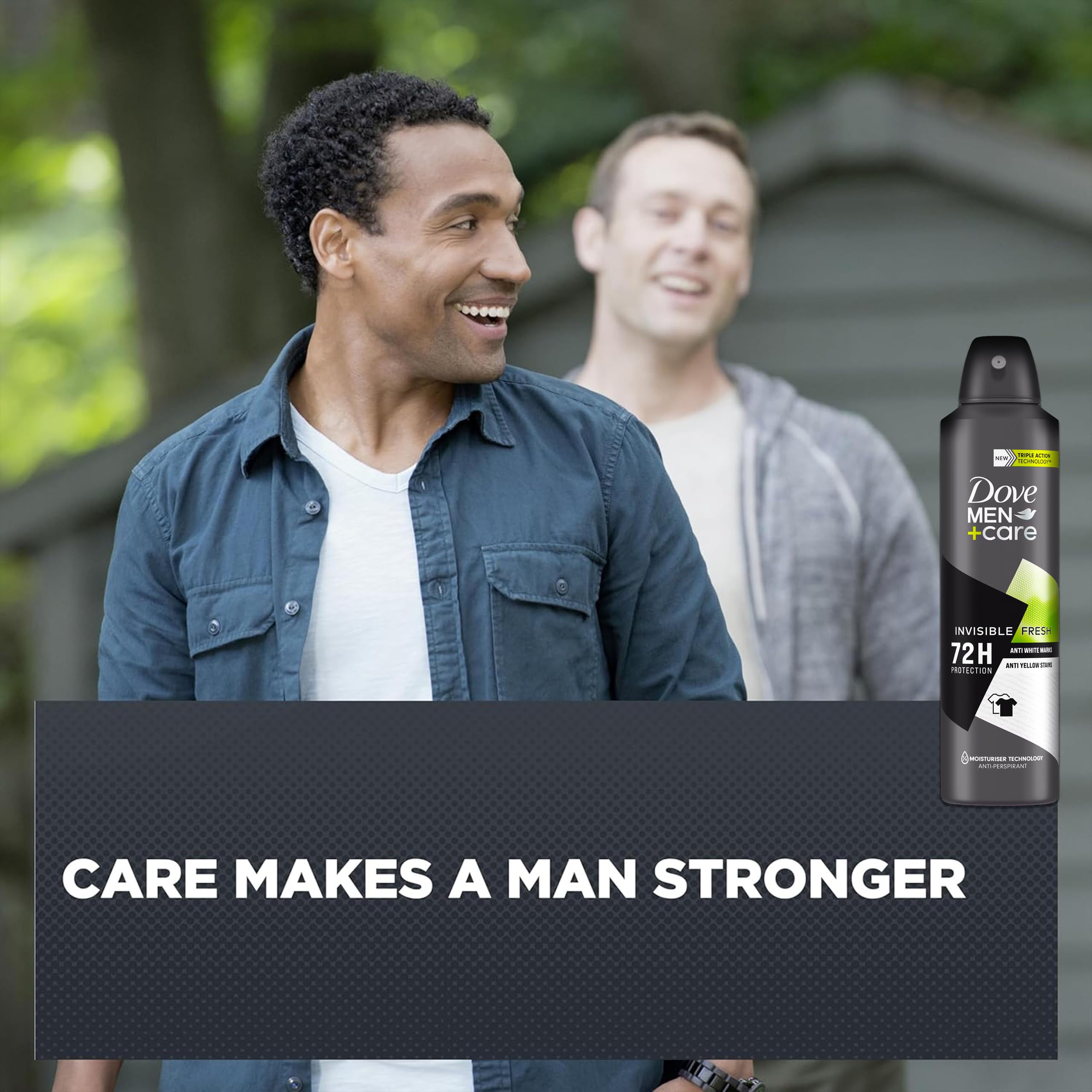 Dove Men+Care Invisible Fresh Antiperspirant Spray – 6 Pack, 72-Hour Protection, No White Marks or Yellow Stains