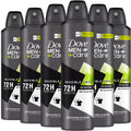 Dove Men+Care Invisible Fresh Antiperspirant Spray – 6 Pack, 72-Hour Protection, No White Marks or Yellow Stains