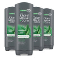 Dove Men+Care Mineral and Sage Body Wash – 4 Pack, 18 oz Each, Hydrating Cleanse for Men