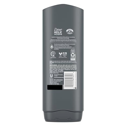 Dove Men+Care Mineral and Sage Body Wash – 4 Pack, 18 oz Each, Hydrating Cleanse for Men