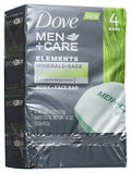 Dove Men+Care Minerals and Sage Bar – 4 Bars, 4 oz Each