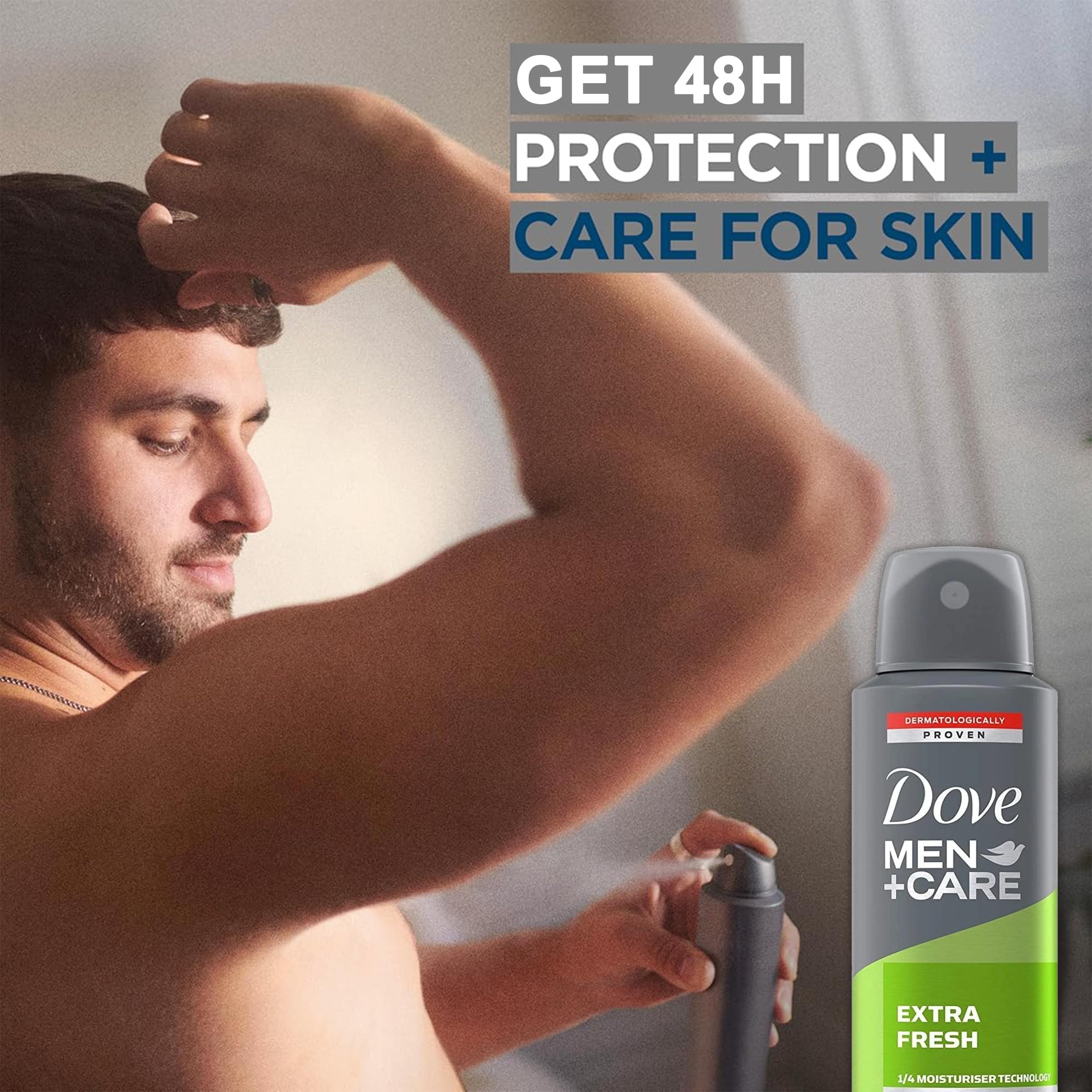 Dove Men+Care Extra Fresh Antiperspirant Spray – 6-Pack, 48H Protection
