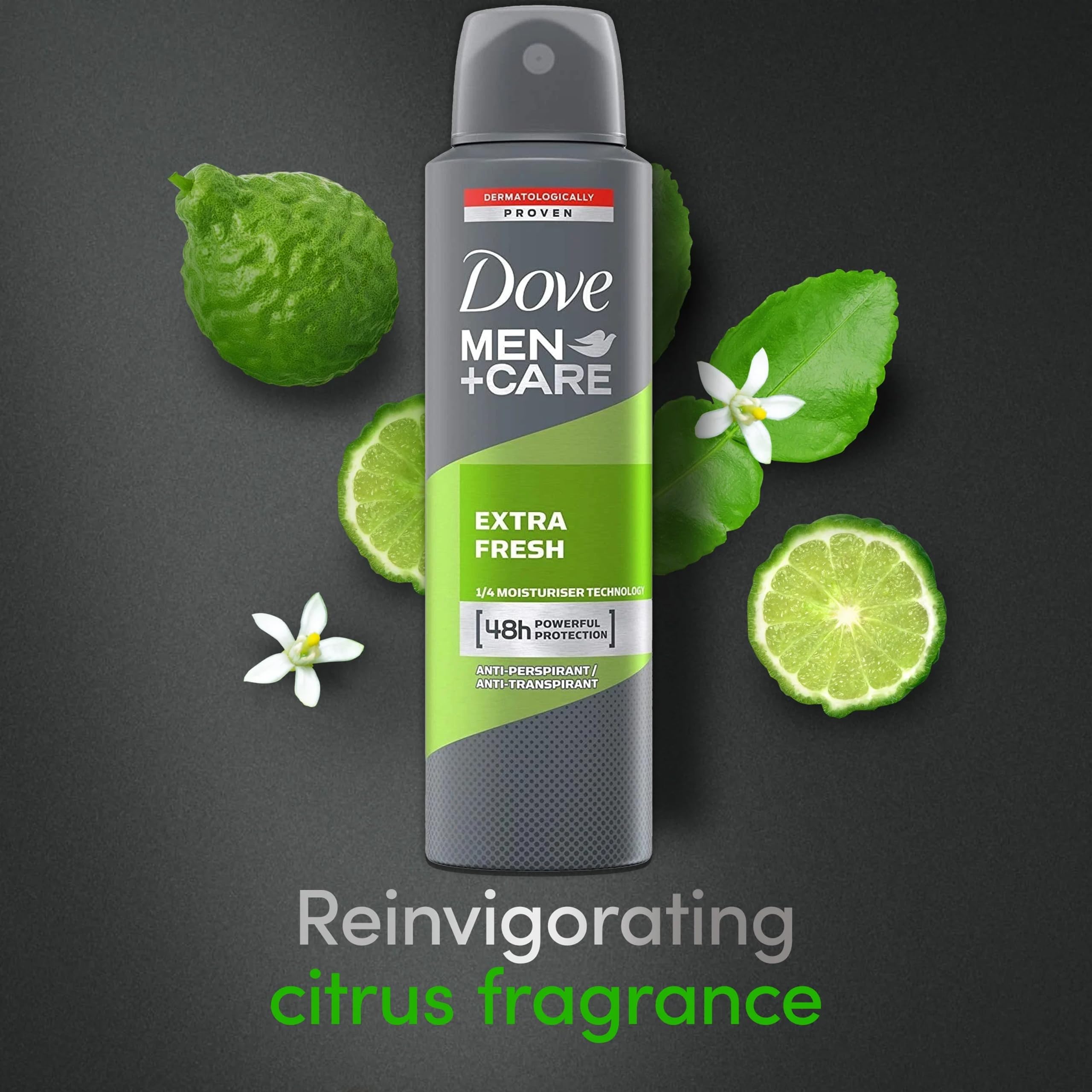 Dove Men+Care Extra Fresh Antiperspirant Spray – 6-Pack, 48H Protection