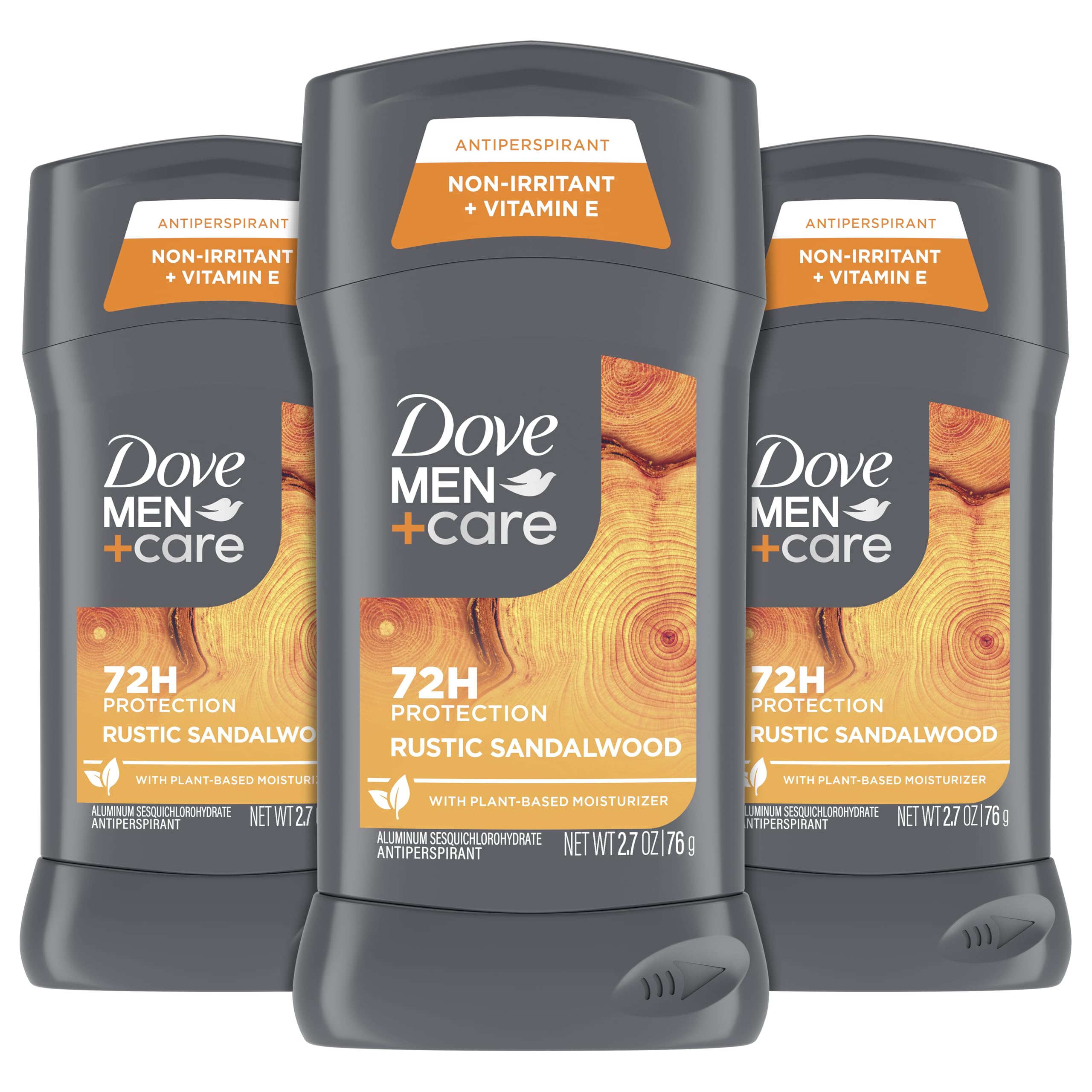 DOVE MEN+CARE Rustic Sandalwood Antiperspirant 3-Pack, 2.7oz Each