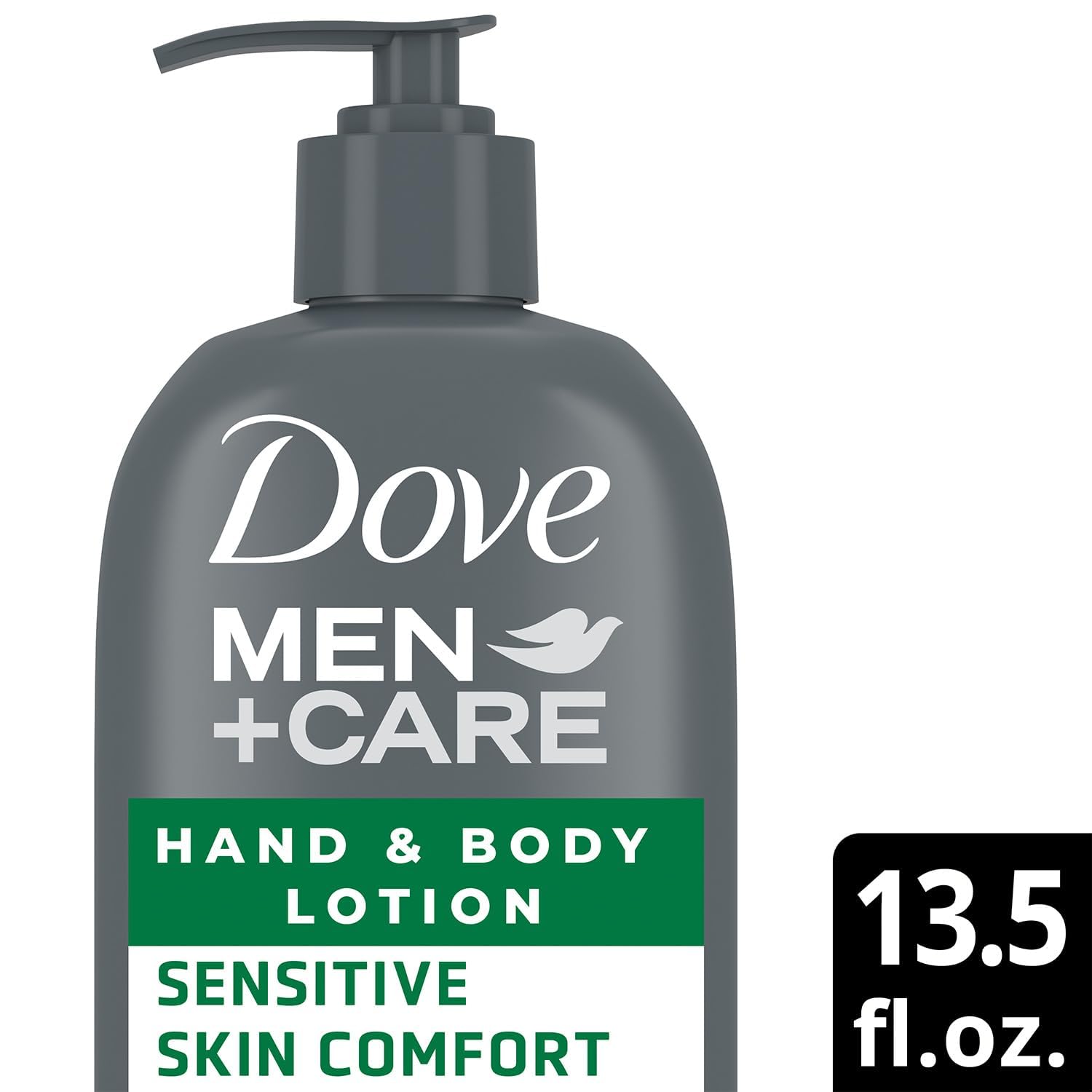 Dove Men+Care Hand & Body Lotion Value Pack – Sensitive Skin Calming Formula with Shea Butter & Aloe, 2 x 13.5 fl oz