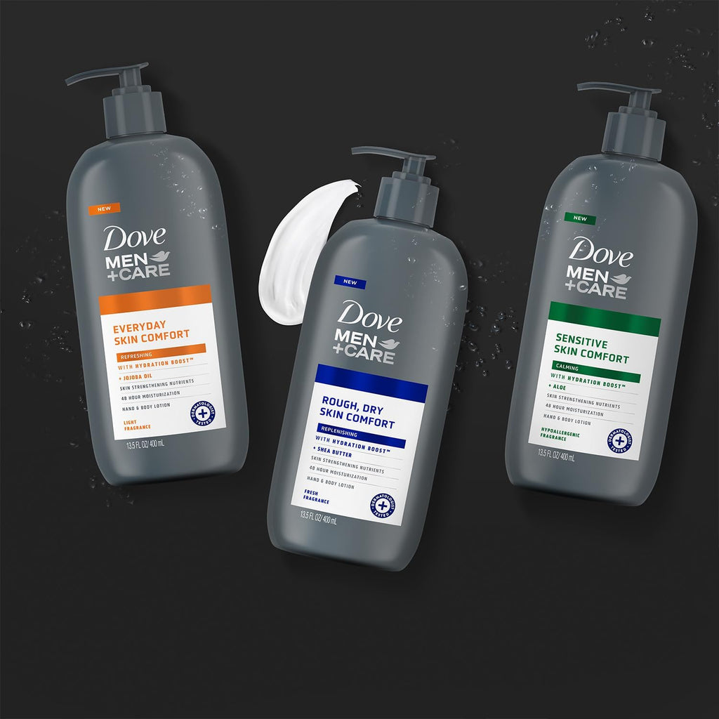 Dove Men+Care Hand & Body Lotion – Everyday Comfort Pack (2 x 13.5 fl oz)
