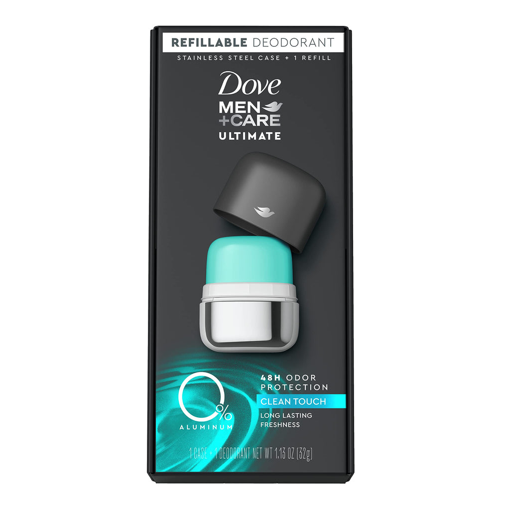 Dove Men+Care Ultimate Refillable Deodorant Kit – Aluminum-Free, 0% Aluminum, 1.13 oz