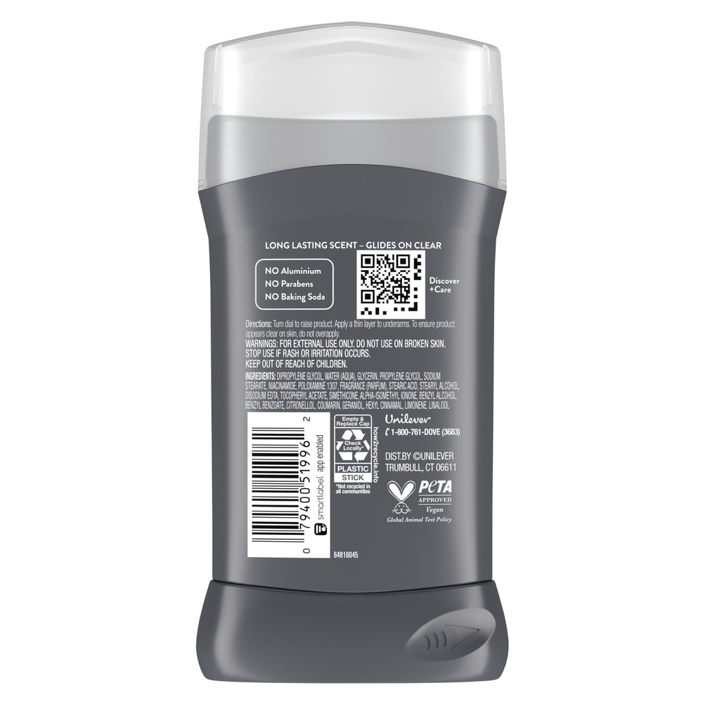 DOVE MEN+CARE Aluminum-Free Wild Eucalyptus Deodorant Stick – 3 oz (3-Pack)