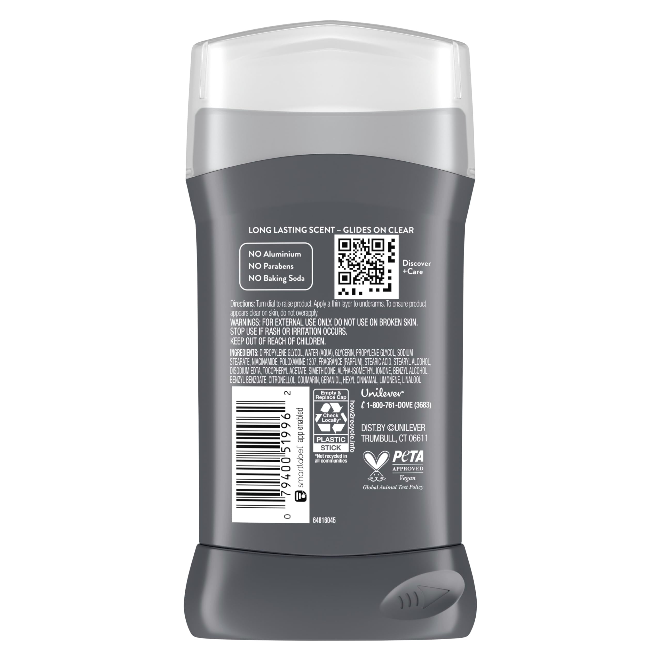 DOVE MEN+CARE Aluminum-Free Wild Eucalyptus Deodorant Stick – 3 oz (3-Pack)