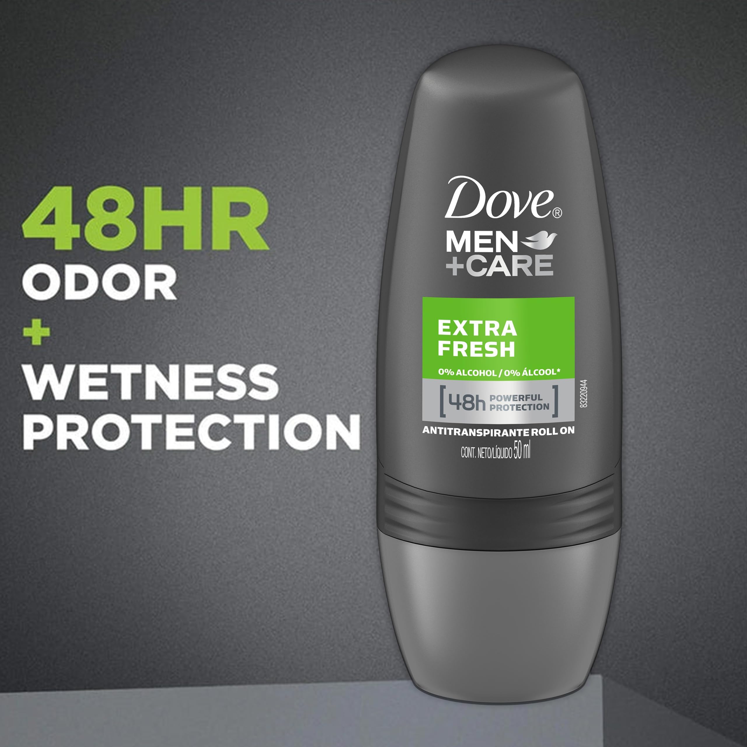 Dove Men+Care Extra Fresh Roll-On Deodorant – 6-Pack Travel Size, TSA Approved, 48-Hour Protection