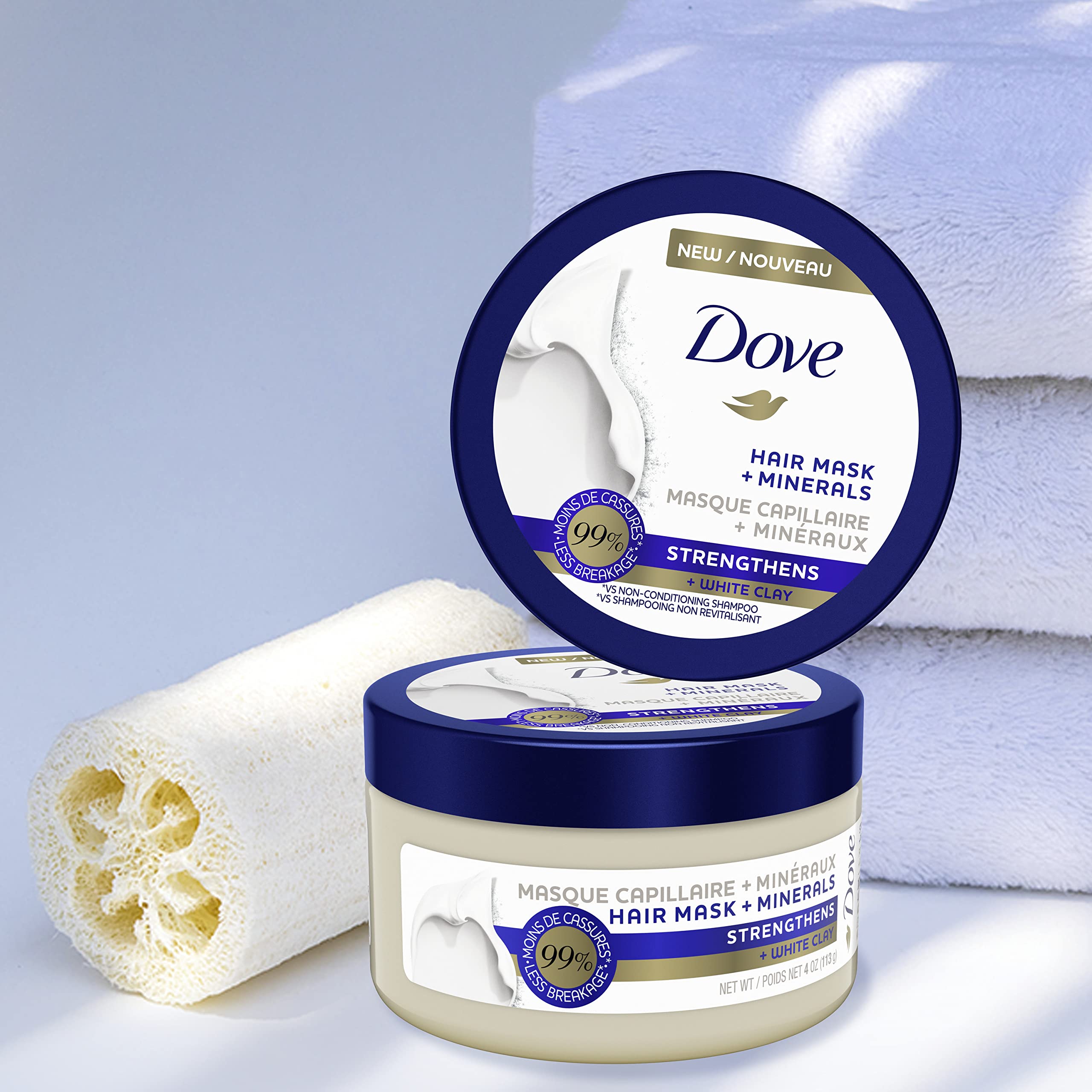 Dove Mineral Strengthens Hair Mask with White Clay — 4 oz, 4 Count