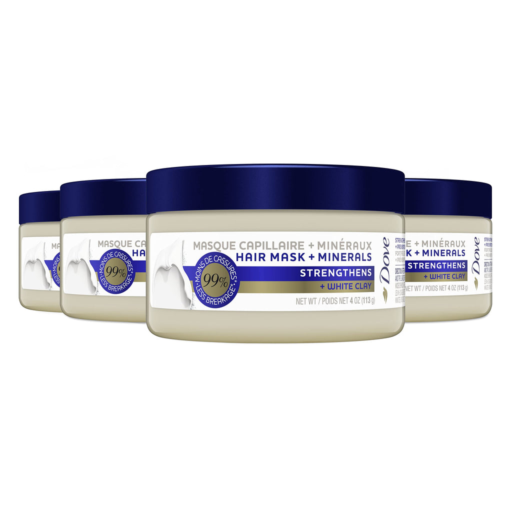 Dove Mineral Strengthens Hair Mask with White Clay — 4 oz, 4 Count