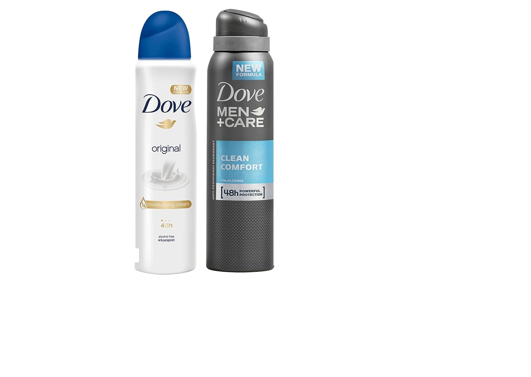 Dove Deodorant Pack of 6 – Original + Men+Care 48h Protection, 5.07 oz