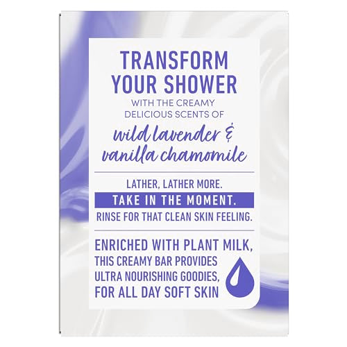 Dove Plant Milk Cleansing Bar with Macadamia Milk & Willow Lavender – Serenity Seeker (4 Count)