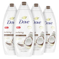 Dove Purely Pampering Body Wash for Dry Skin – Coconut Butter & Cocoa Butter, 22 oz (4 Count)