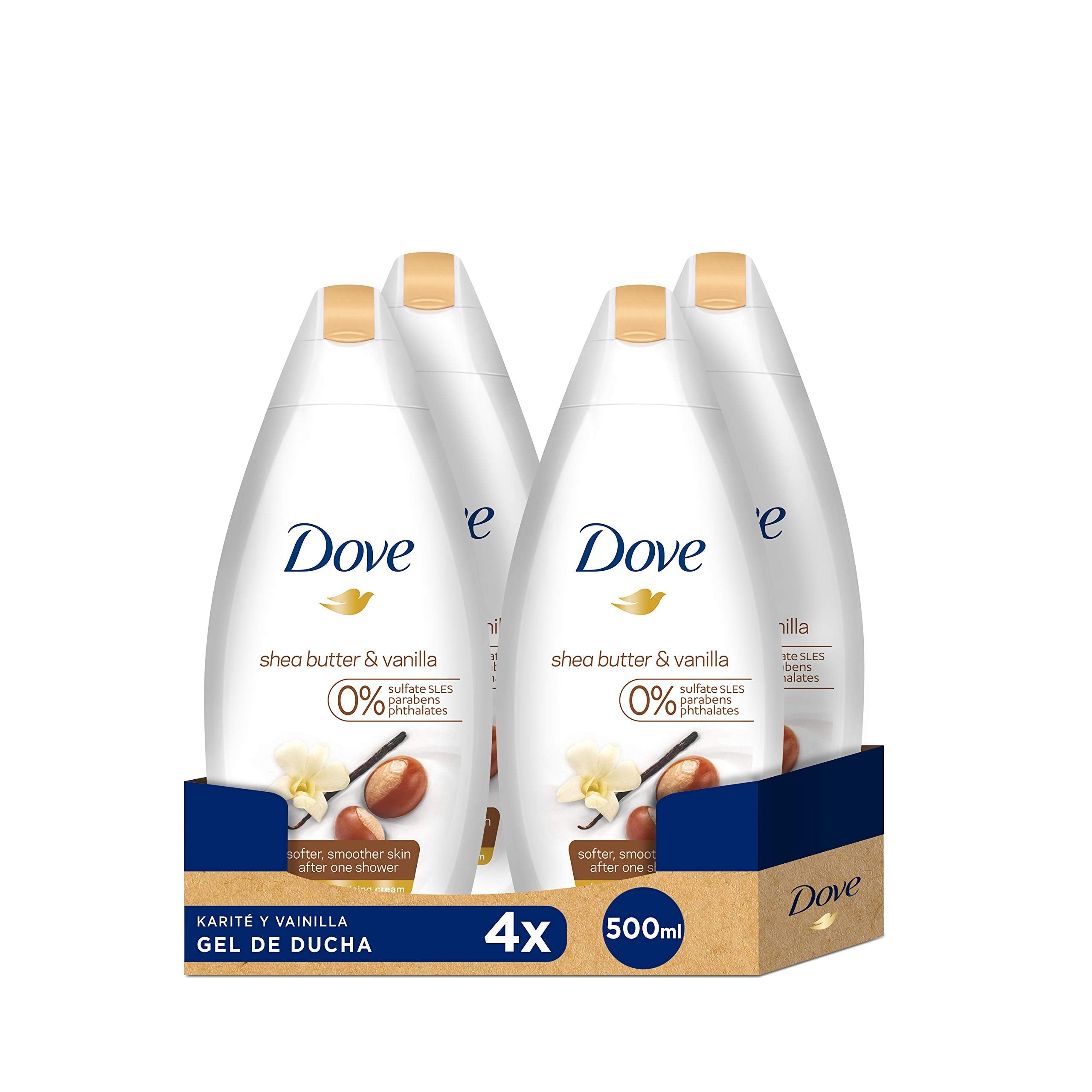 Dove Purely Pampering Body Wash with Shea Butter & Warm Vanilla — 16.9 oz (Pack of 4)