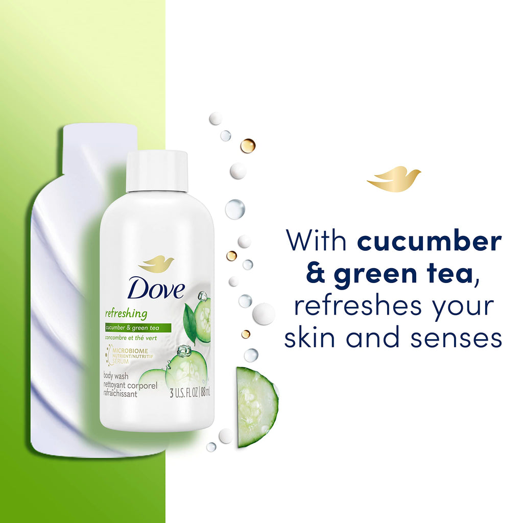 Dove Refreshing Cucumber & Green Tea Body Wash – 24 Count (3 oz)