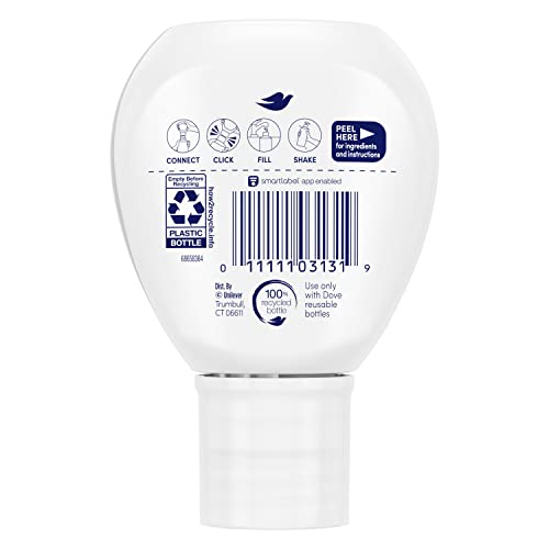 Dove Concentrate Refill 4-Pack for Reusable Bottle — Makes 16 oz of Daily Moisture Body Wash