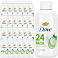 Dove Travel Body Wash Refresh – Cucumber & Green Tea, 3 oz Mini Bottles (24-Pack)