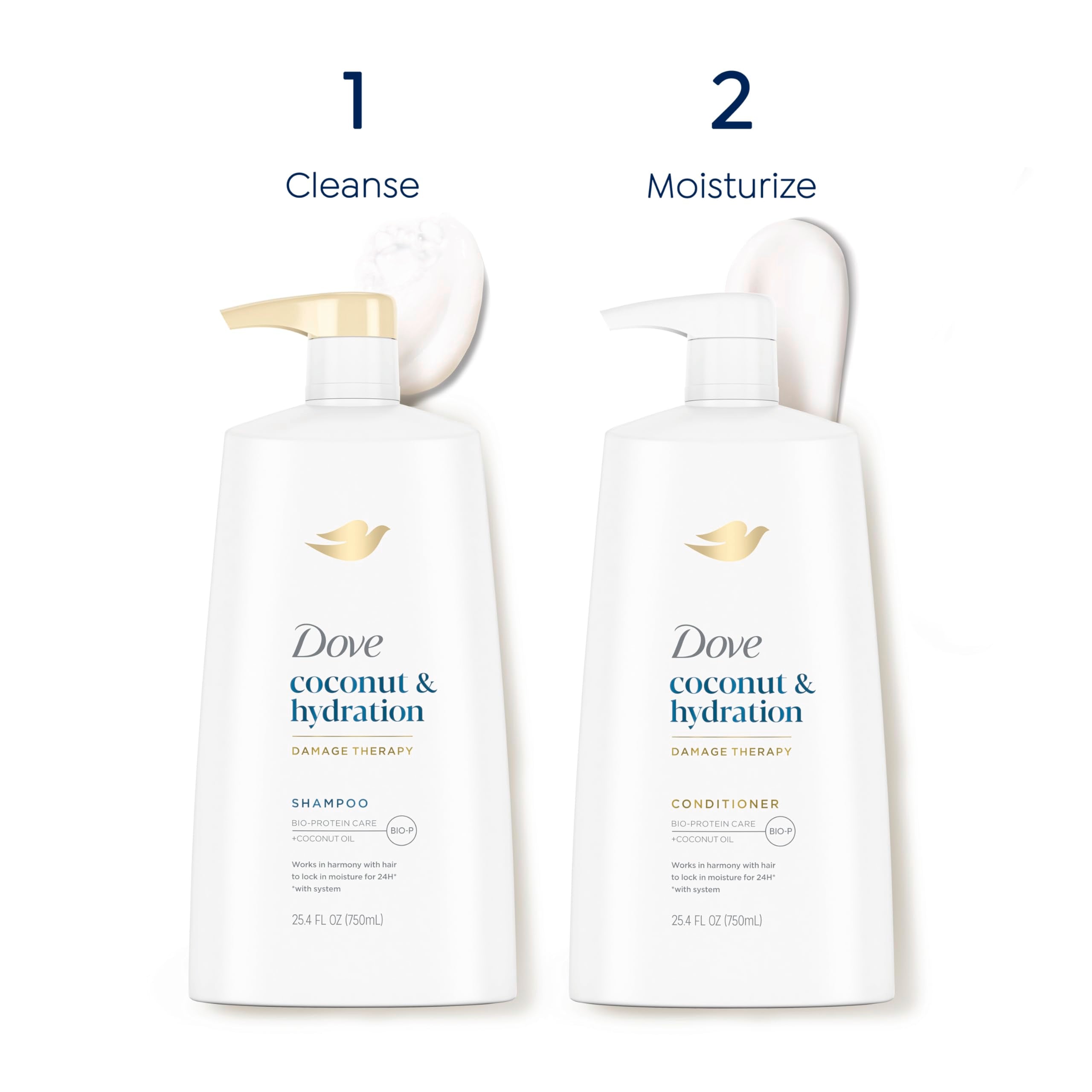 Dove Ultra Care Coconut & Hydration Shampoo for Dry Hair – Coconut, Jojoba & Sweet Almond Oils, 25.4 oz