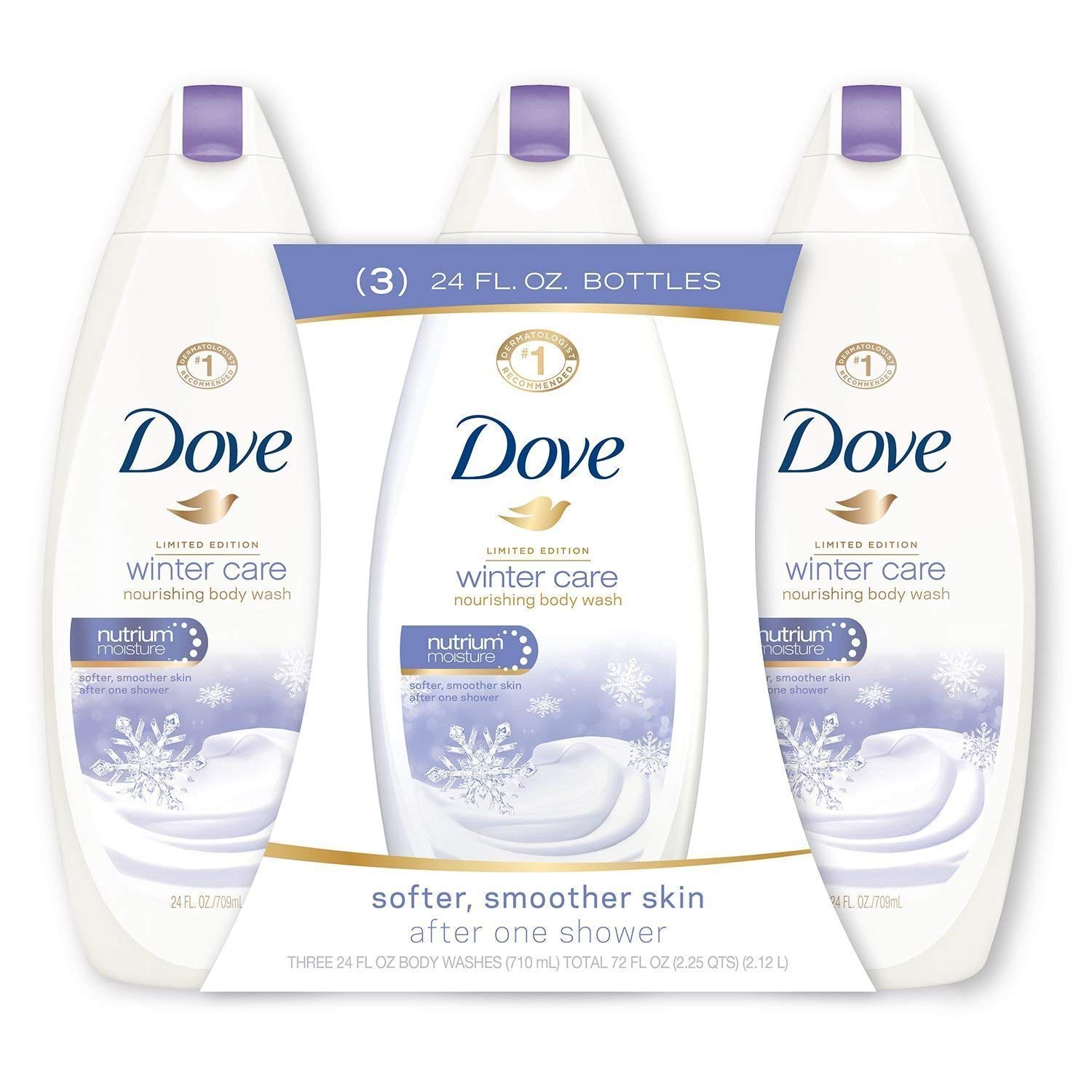 Dove Winter Care 24 oz Pack of 3 | Hydrating Body Wash for Dry Winter Skin