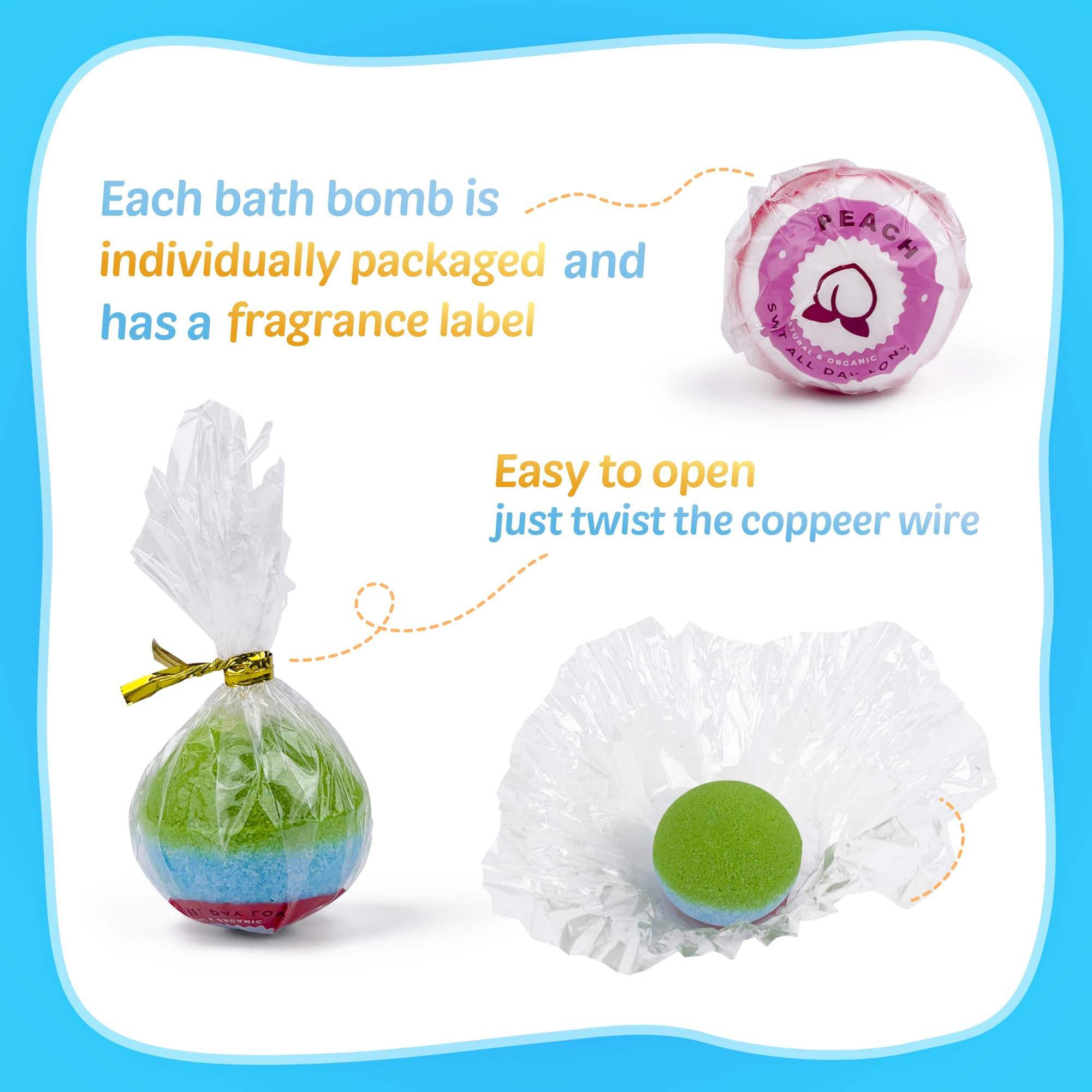 DOVIPE Bath Bombs for Kids – 12 Pcs with Glow-in-the-Dark Ocean Toy Inside | Handmade Organic Bubble Bath Gift Set