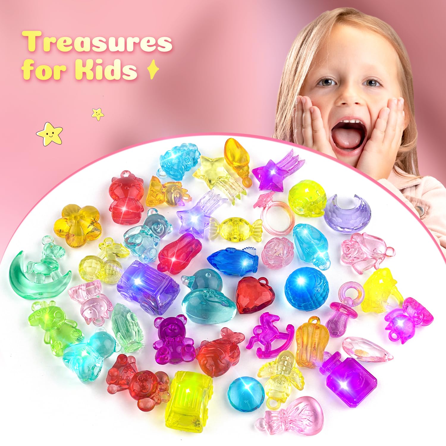 DOVIPE 34 + 6 Bath Bombs with Surprise Crystal Toys – Natural Kids Bath Gift Set