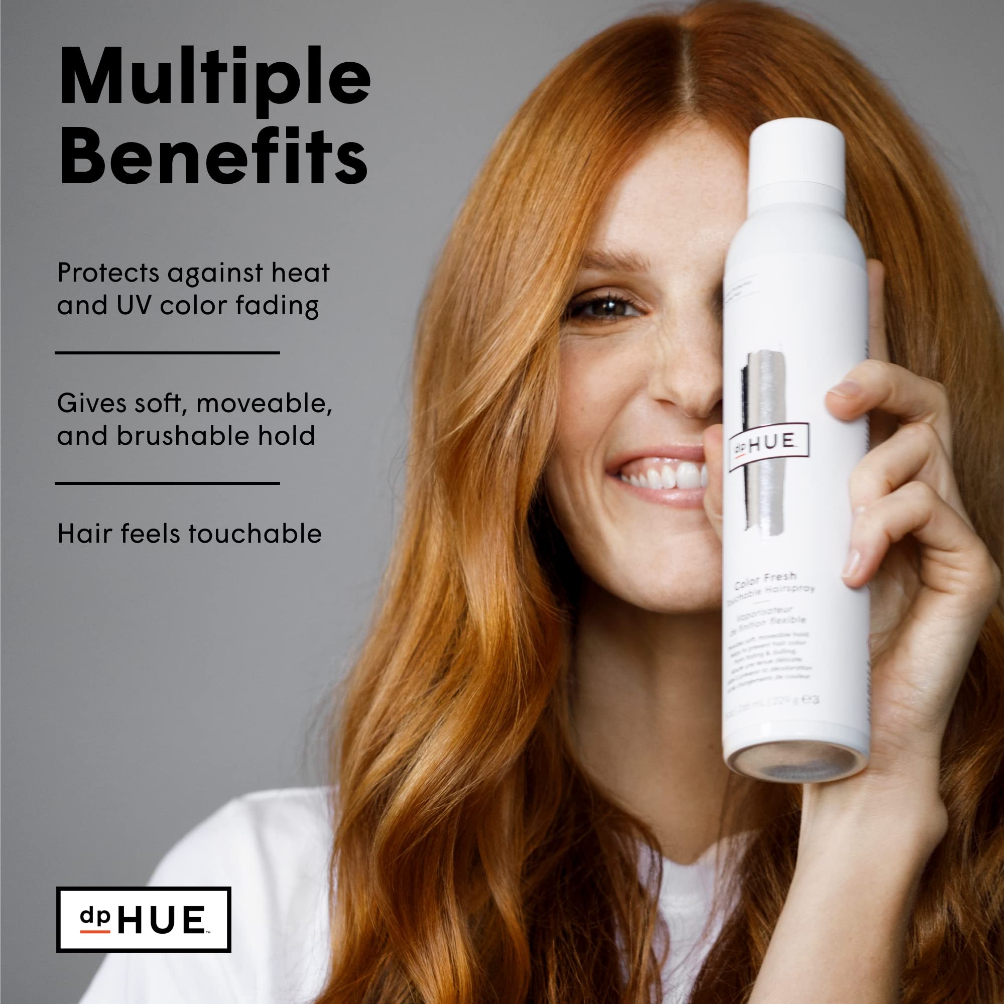 dpHUE Color Fresh Touchable Hairspray – Soft Hold, Color Safe, Heat + Humidity Protection
