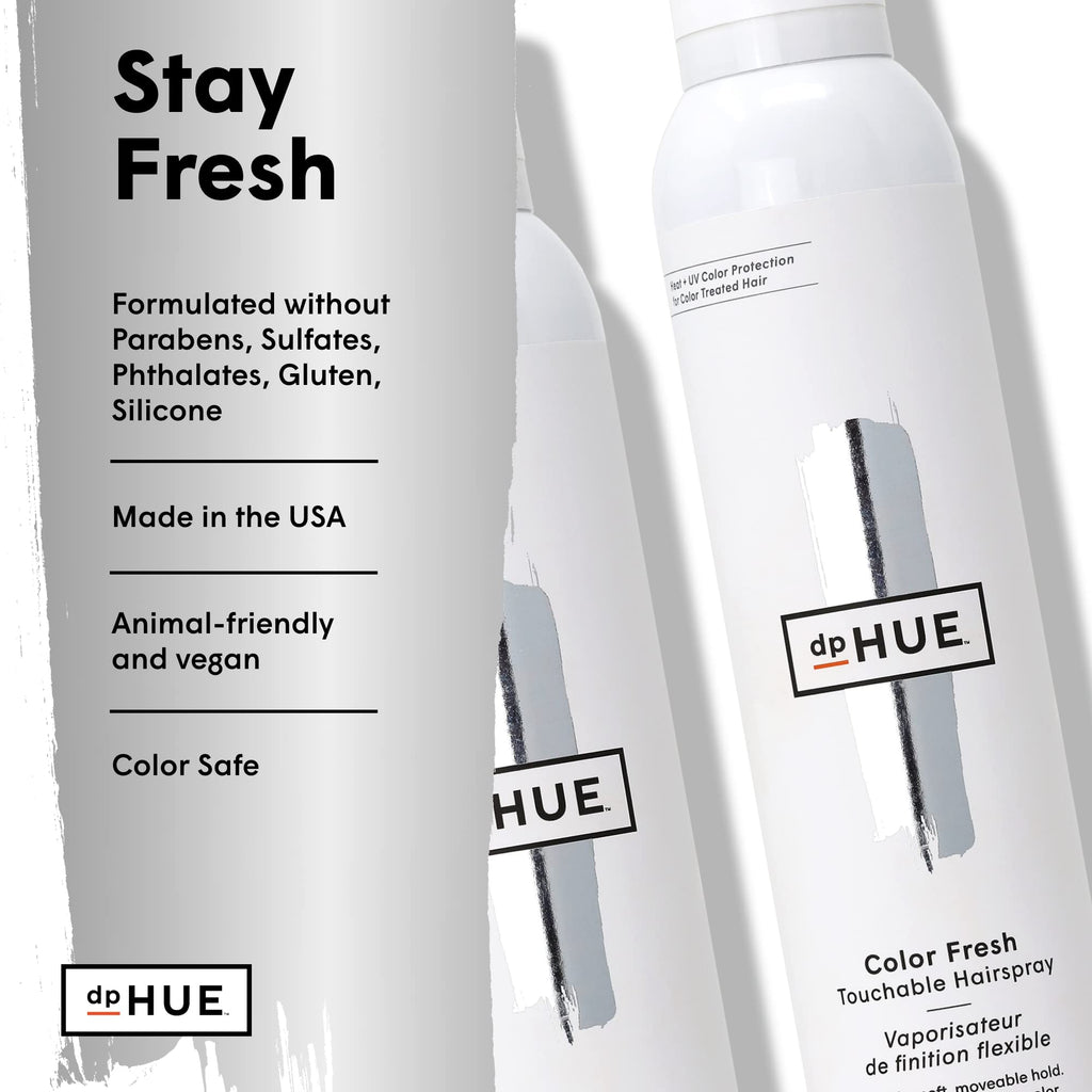 dpHUE Color Fresh Touchable Hairspray – Soft Hold, Color Safe, Heat + Humidity Protection