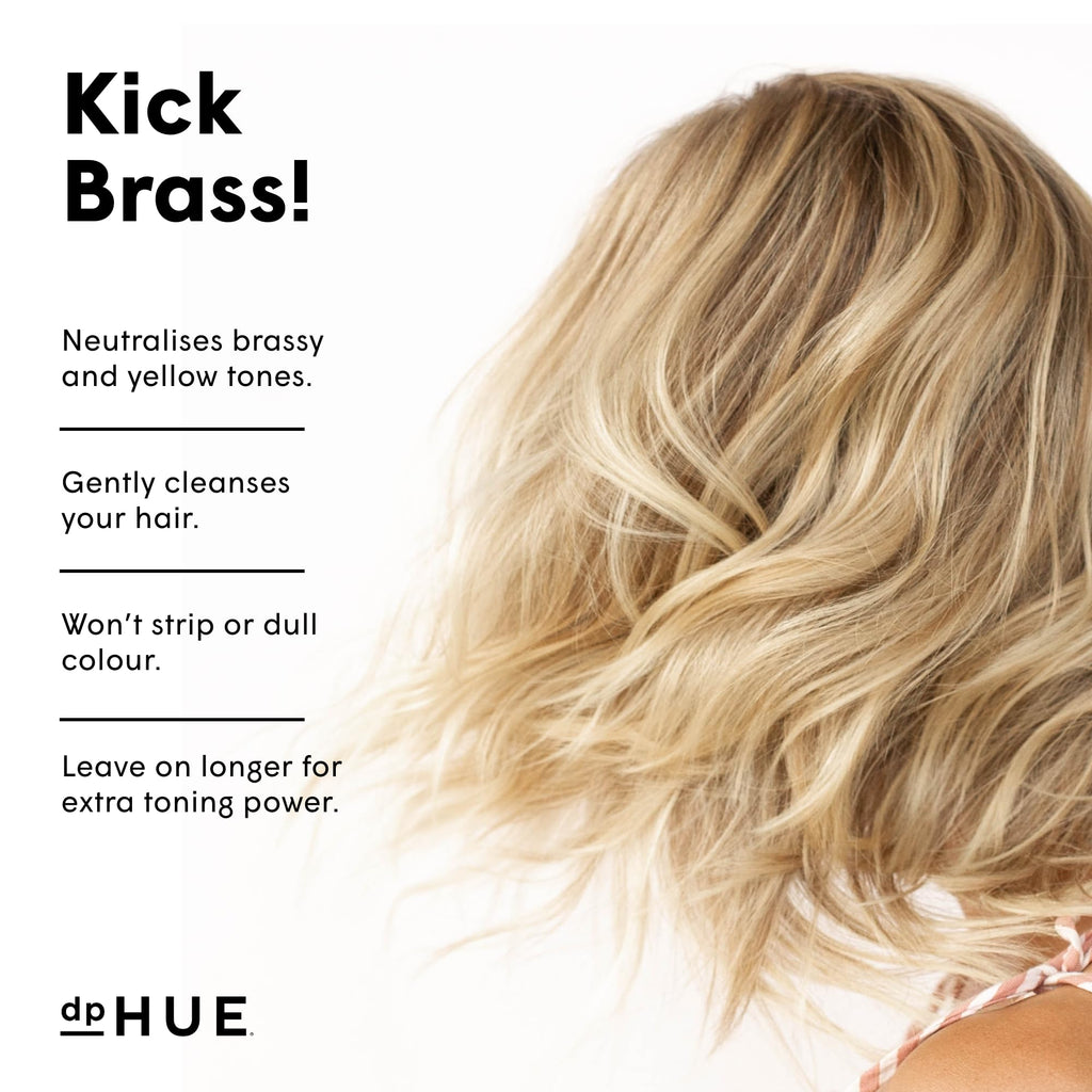 dpHUE Cool Blonde Shampoo - 8.5 oz | Purple Pigments Neutralize Brass, Color Safe, Paraben/SLS/SLES Free, Leaping Bunny Certified