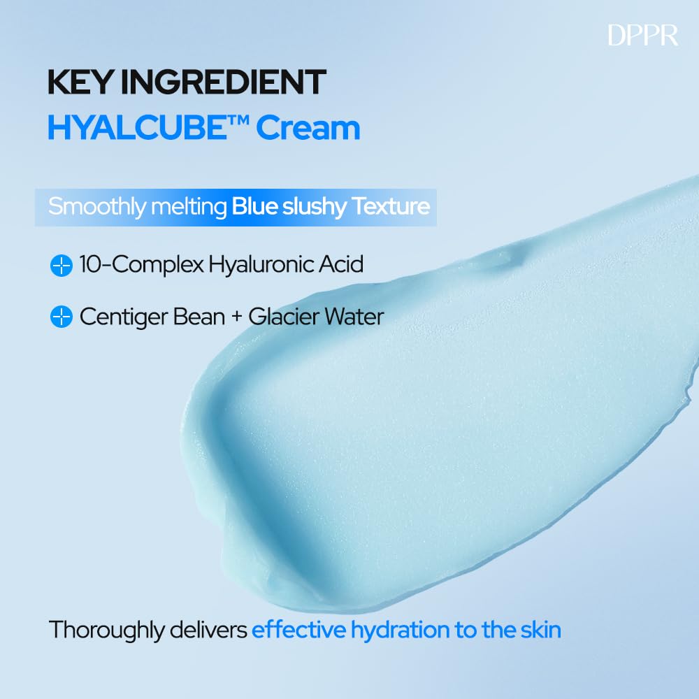 DPPR HyalCube Flooding Cream – Deep Hydration with 10-Level HA, Glass Skin, Paraben Free (100ml)