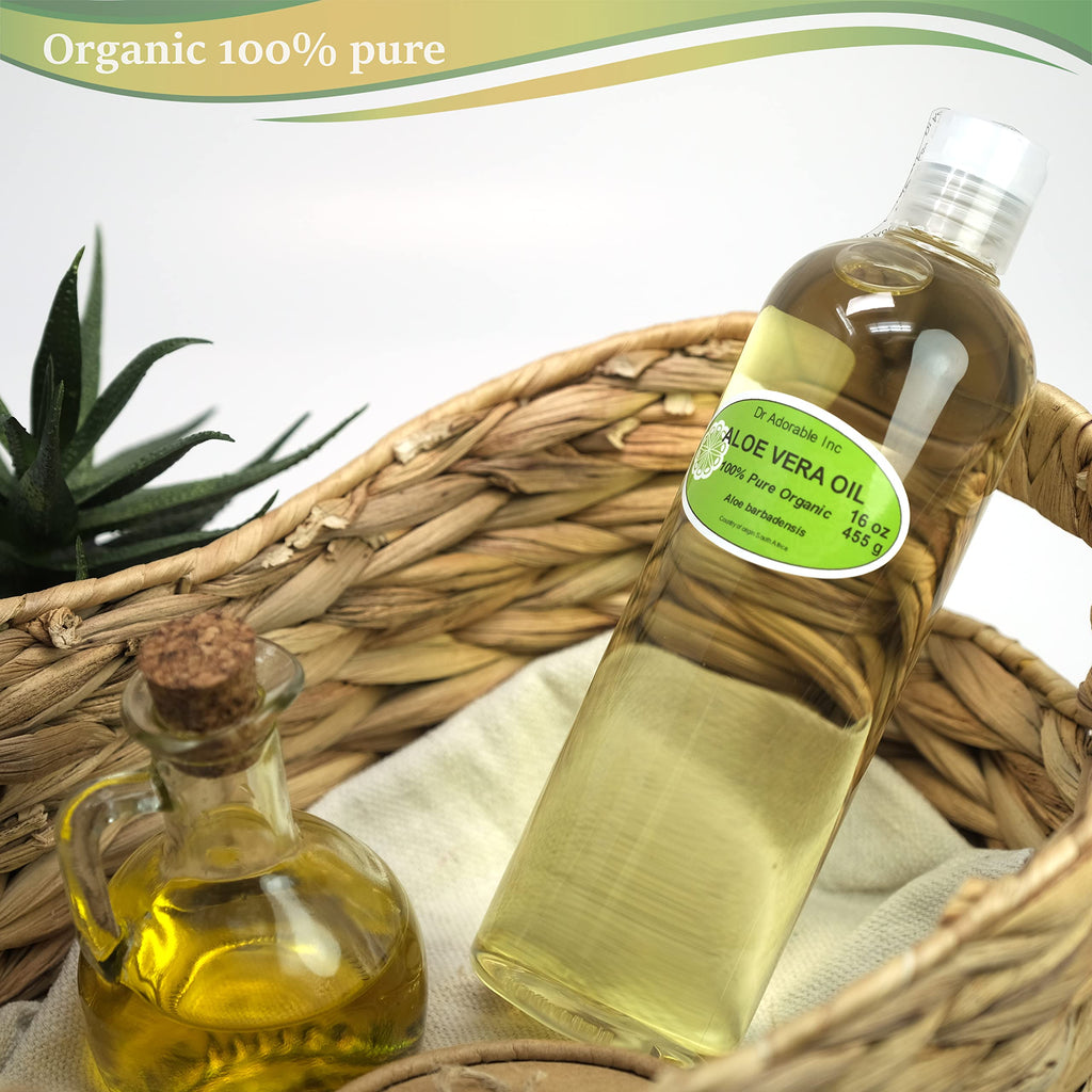 Dr Adorable Aloe Vera Oil 16 oz – 100% Pure, Natural & Organic