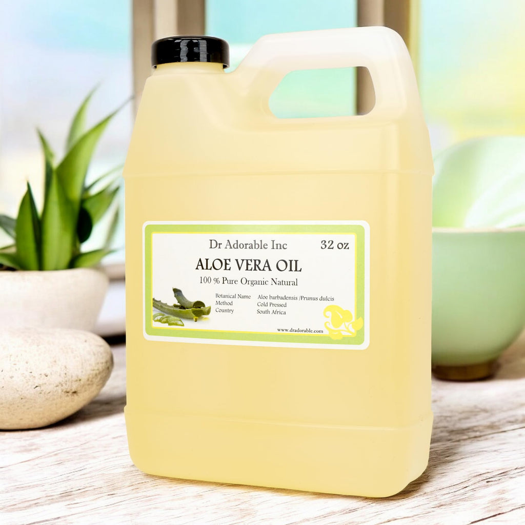 Dr Adorable Aloe Vera Oil 32 oz – Organic, 100% Pure Natural Carrier Oil