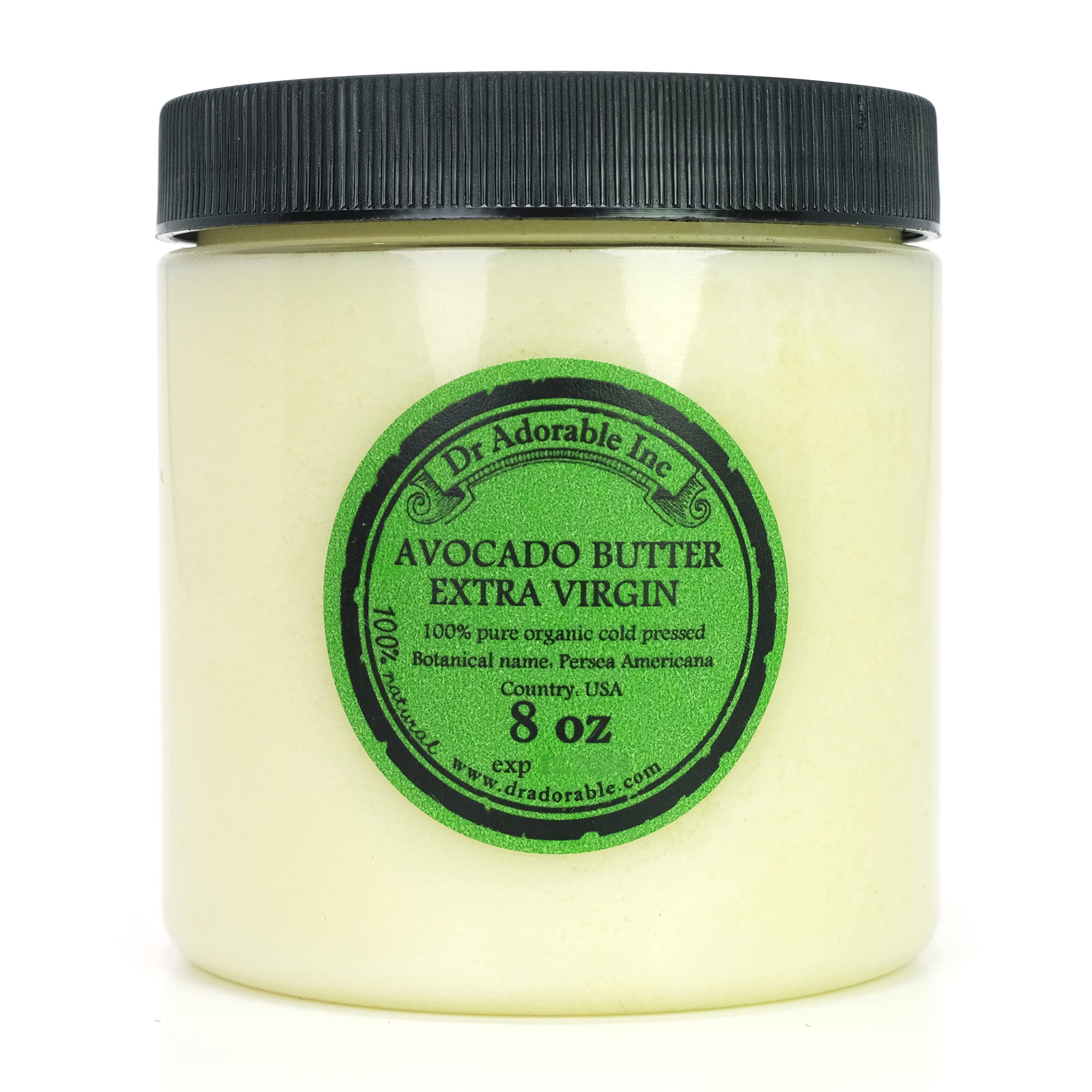 Dr Adorable Avocado Butter 8 oz – Unrefined Extra Virgin, Pure Organic Skincare