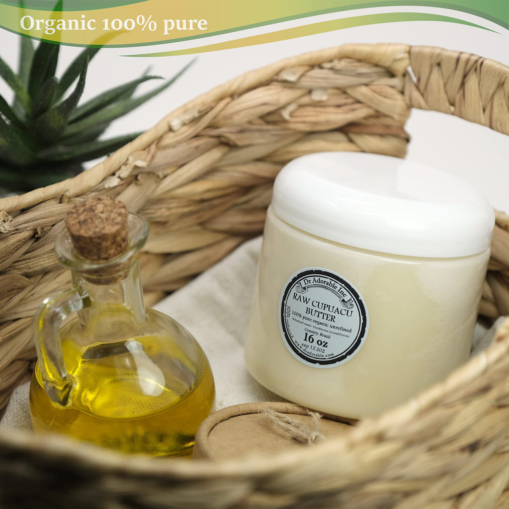 Dr Adorable Cupuacu Butter 16 oz – Exotic Unrefined Organic Cold-Pressed Skincare