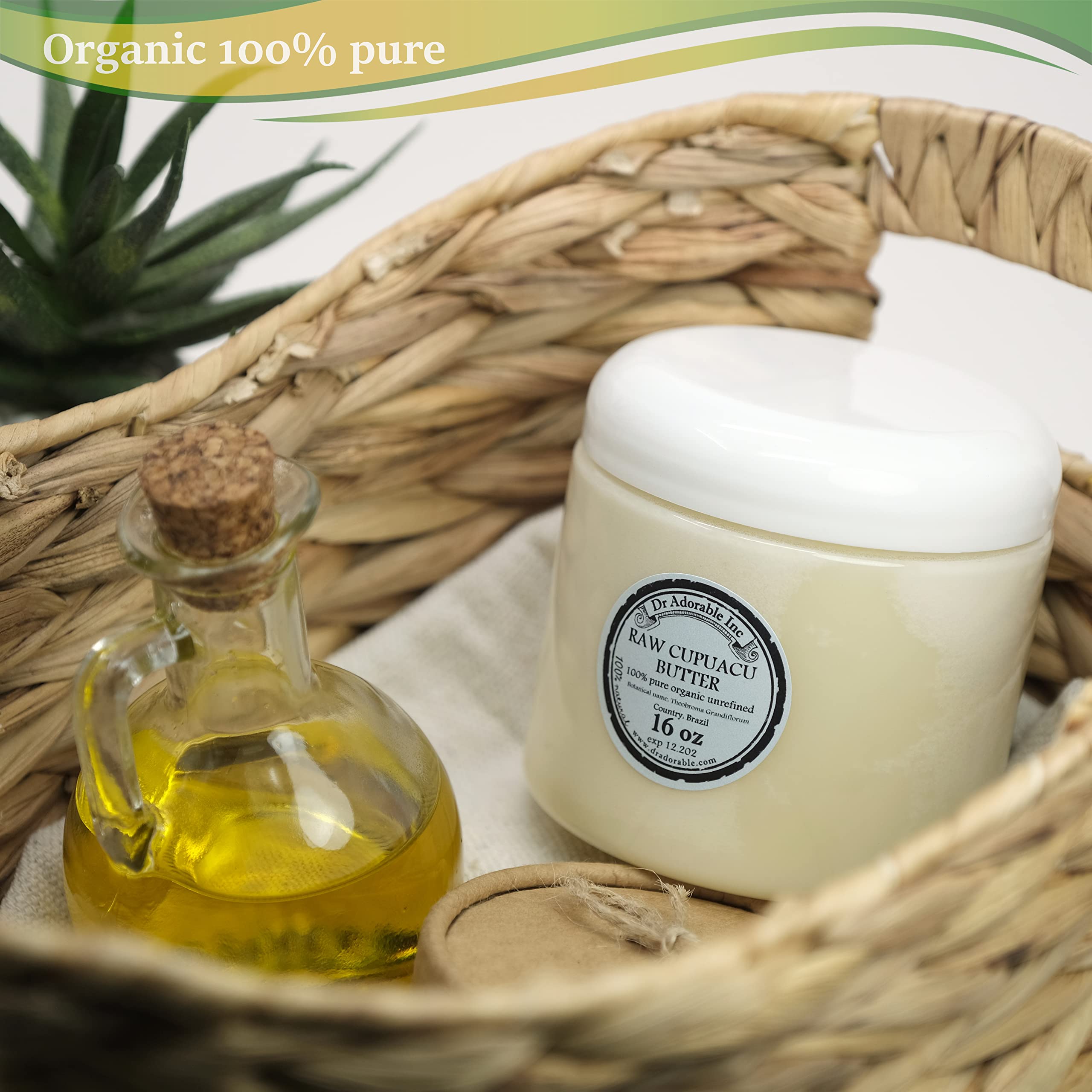 Dr Adorable Cupuacu Butter 16 oz – Exotic Unrefined Organic Cold-Pressed Skincare
