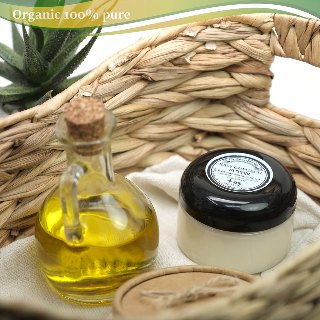 Dr Adorable Cupuacu Butter – 4 oz | Pure Organic Unrefined Cold-Pressed Theobroma Grandiflorum