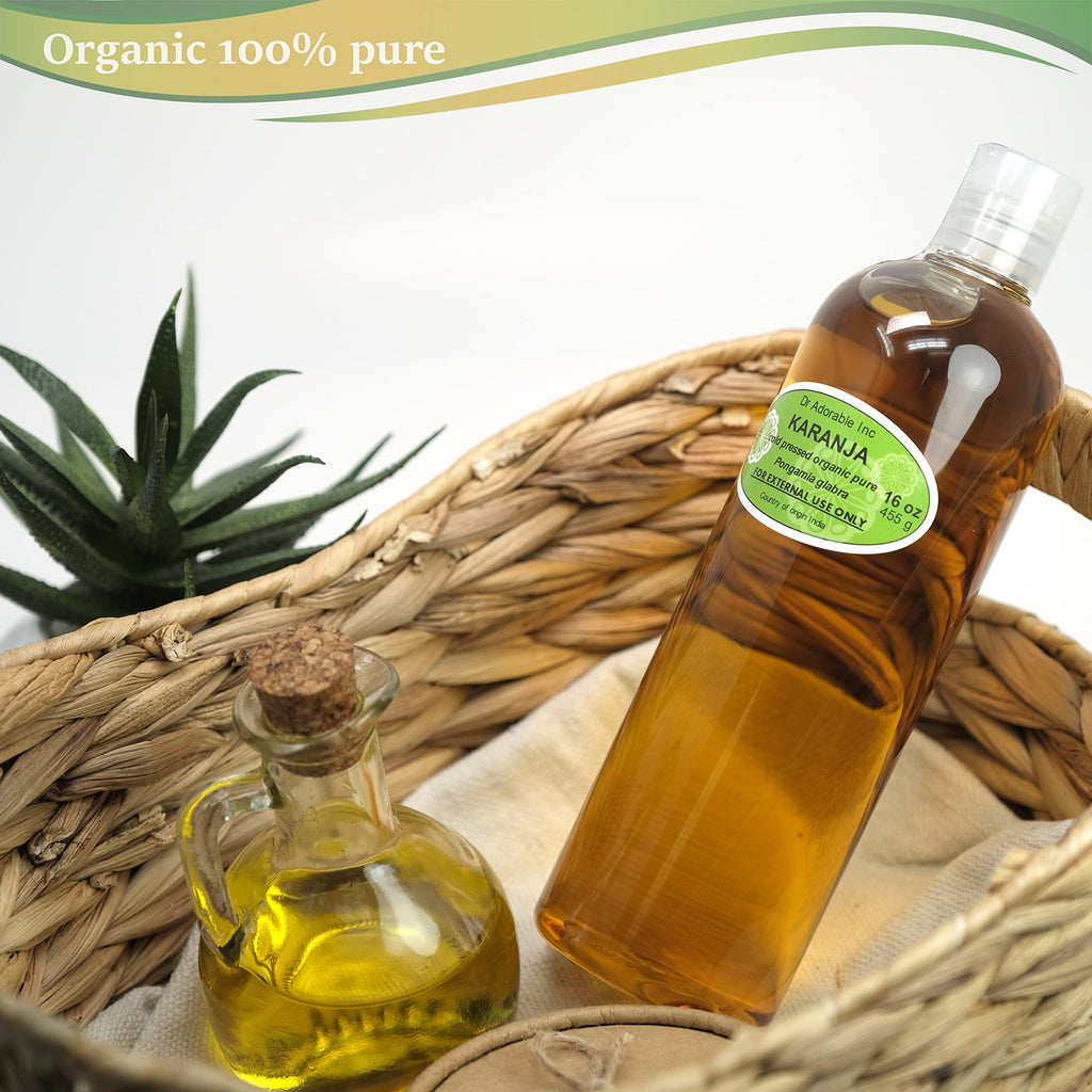 Dr Adorable 16 Oz Premium Karanja Oil – Organic 100% Pure, Unrefined