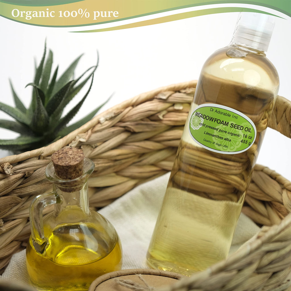Dr Adorable Meadowfoam Seed Oil – 16 oz, 100% Pure Organic Cold-Pressed