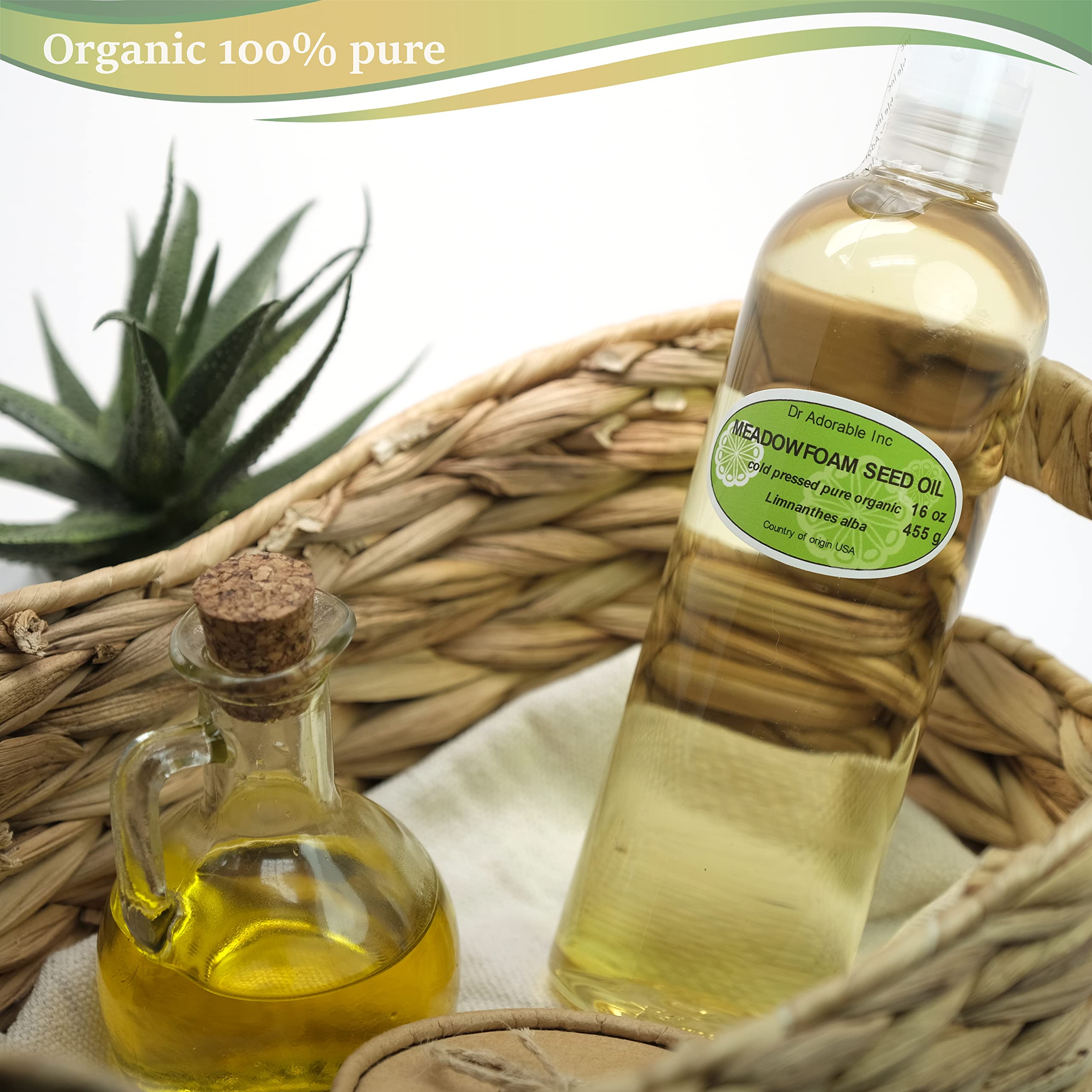Dr Adorable Meadowfoam Seed Oil – 16 oz, 100% Pure Organic Cold-Pressed