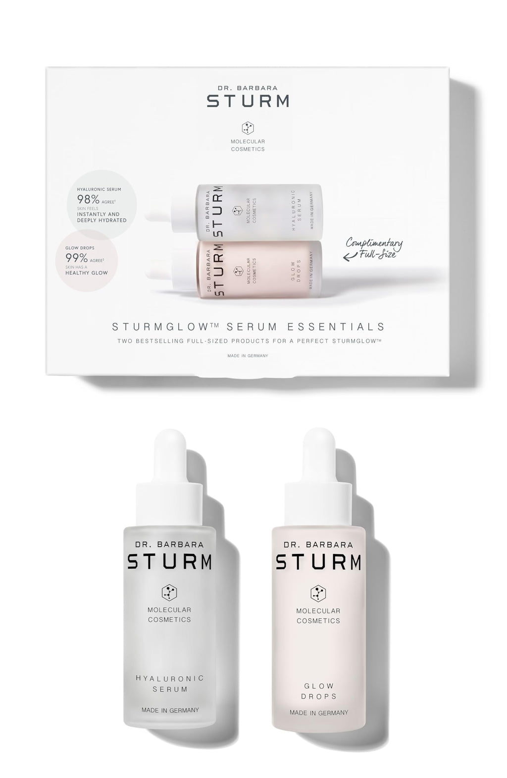 Dr. Barbara Sturm STURMGLOW Serum Essentials Gift Set – Hyaluronic Serum + Glow Drops