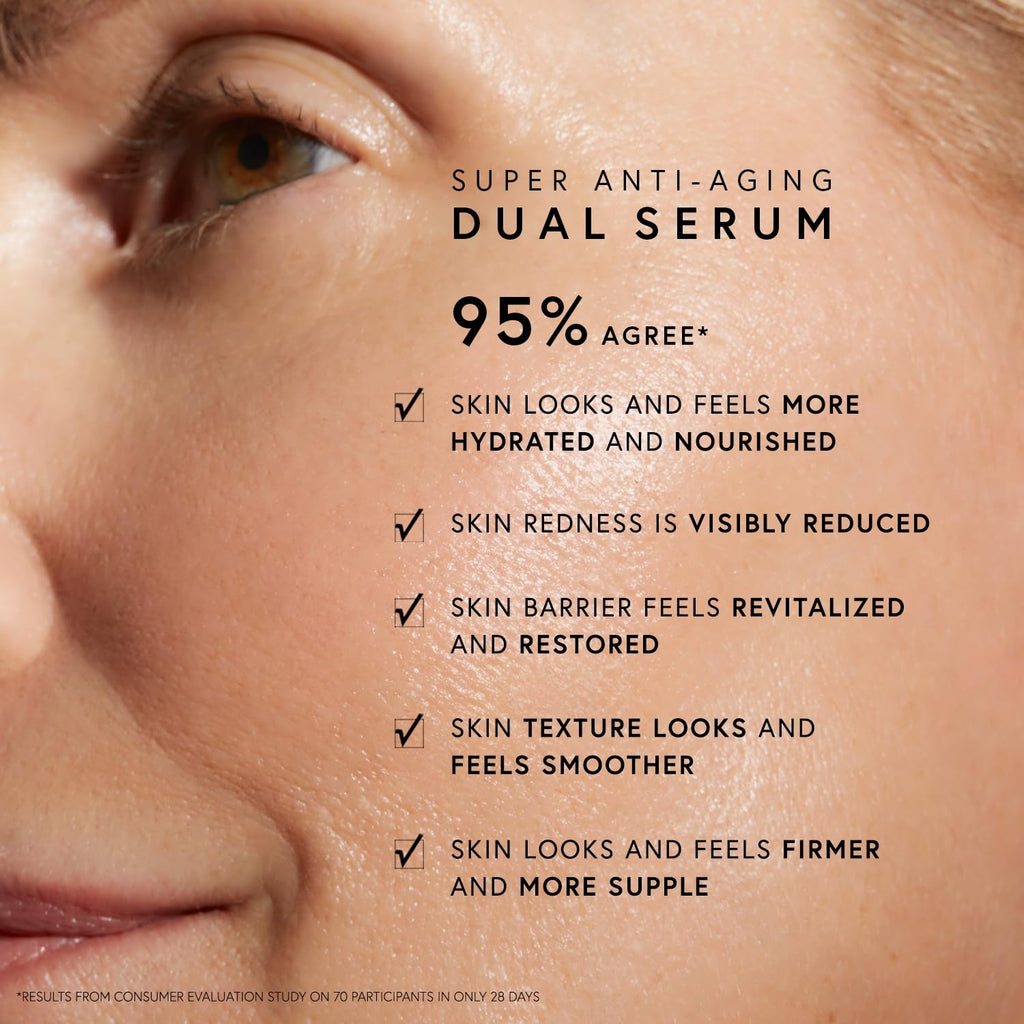 Dr. Barbara Sturm Super Anti Aging Dual Serum 1.7 Fl Oz – Hydrating Peptide & Ceramide Facial Serum