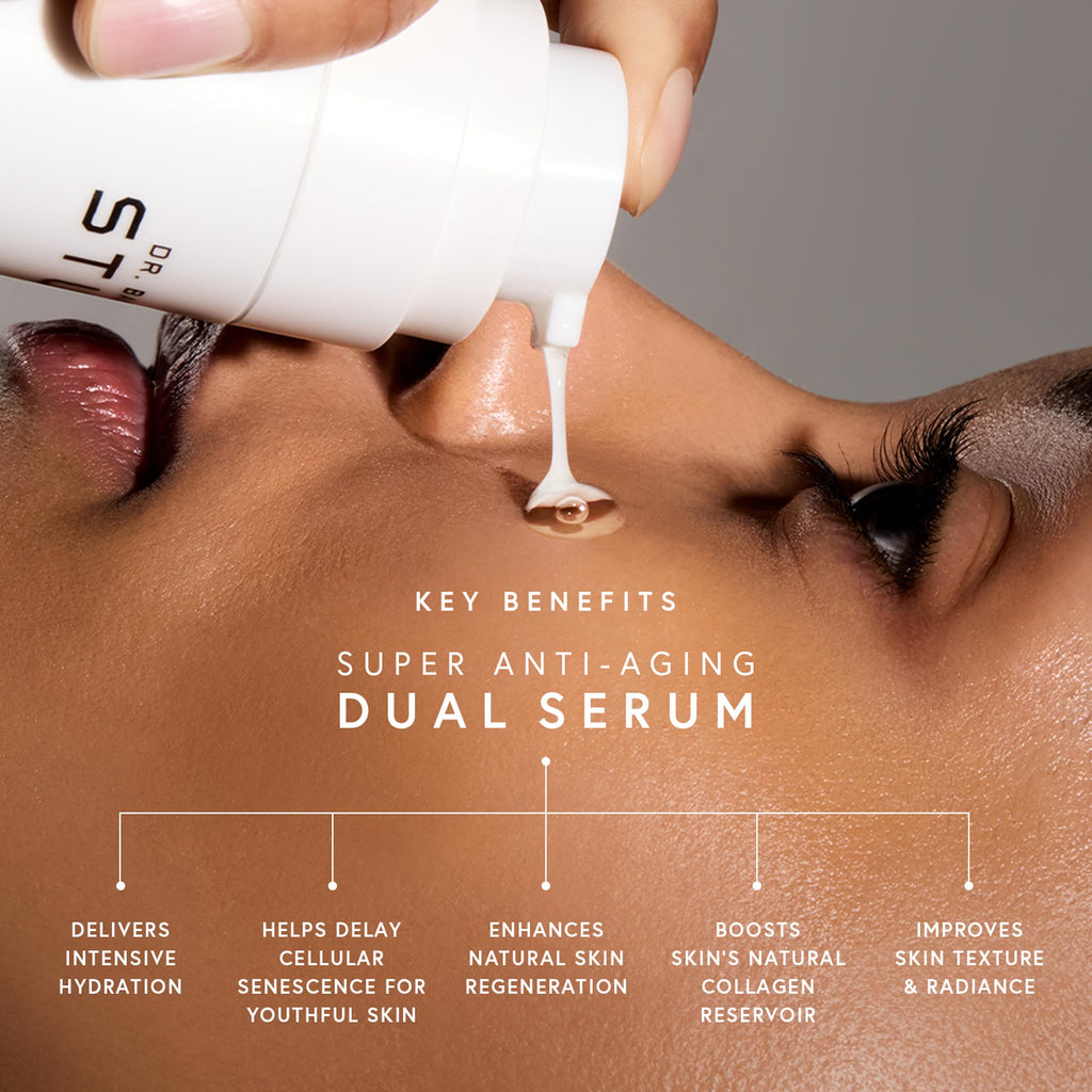 Dr. Barbara Sturm Super Anti Aging Dual Serum 1.7 Fl Oz – Hydrating Peptide & Ceramide Facial Serum