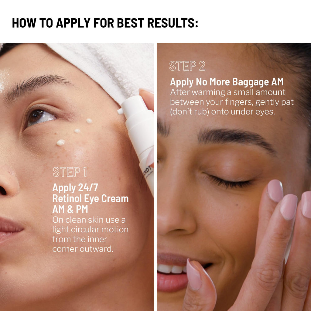 Dr. Brandt Bye Bye Dark Circles Duo: No More Baggage & Bright This Way Retinol Eye Cream
