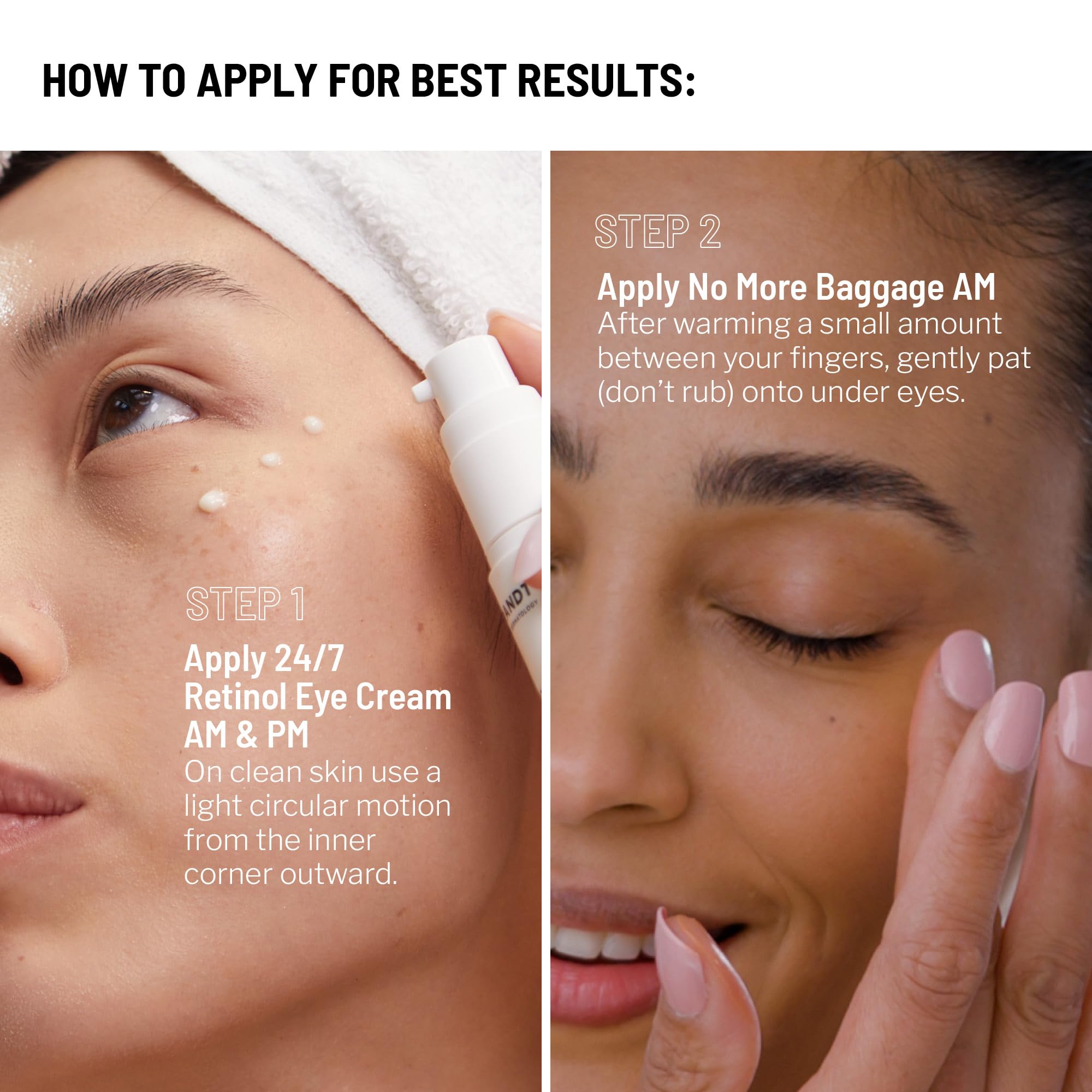 Dr. Brandt Bye Bye Dark Circles Duo: No More Baggage & Bright This Way Retinol Eye Cream