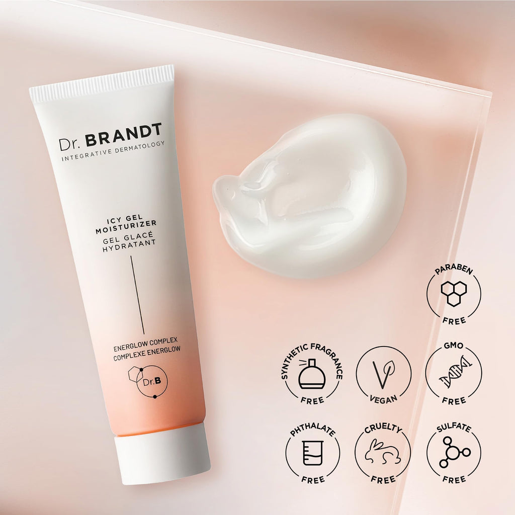 Dr. Brandt iD-STRESS Icy Gel Moisturizer – Revitalize Dull Skin | 1.7 fl oz (Pack of 2)