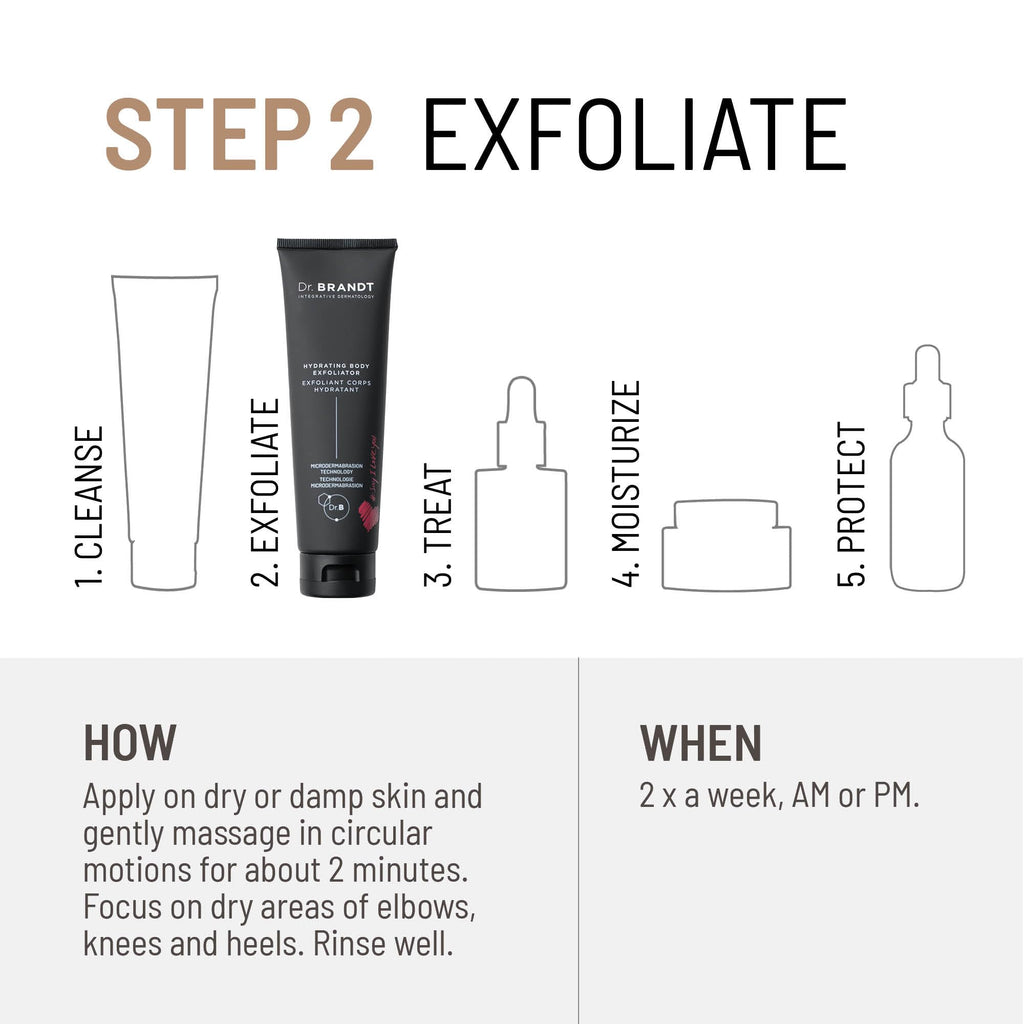 Dr. Brandt Microdermabrasion Hydrating Body Exfoliator – Renew Rough, Dry Skin (4.2 oz, Pack of 2)